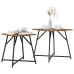 Mesa Auxiliar  2 pcs Madera Vieja, Madera Ingenierada y Metal
