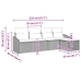 Set de Sofás de Jardín  Conjunto de 5 Beige Ratán, Poliéster