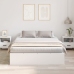 Marco de Cama  Blanco MDF Doble Estándar Cama con Almacenamiento