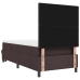 Cama con somier con colchón & banco marrón oscuro 100x200 cm tela