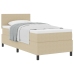 Cama con Box Spring  con Colchón Beige 90x200 cm Tela de Corduroy