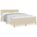 Cama con Box Spring y Colchón Crema 140x190 cm Tela