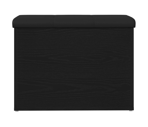 Banco de almacenamiento  Negro Roble 60x40x45 cm Madera elaborada