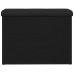 Banco de almacenamiento  Negro Roble 60x40x45 cm Madera elaborada