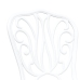 Conjunto de Bistro de Jardín de 3 Piezas  de Aluminio Fundido Blanco