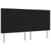 Cama Box Spring con Colchón  Negro 200x200 cm Tela