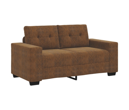 Sofá Loveseat  Marrón 120 cm de Piel Sintética