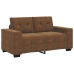 Sofá Loveseat  Marrón 120 cm de Piel Sintética