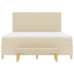 Cama Box Spring  con Colchón y Banco Crema 180x200 cm Tela
