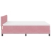 Cama Box Spring  con Colchón Rosa 140x190 cm Terciopelo