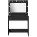 Mesa de tocador  con luces LED en Roble Negro 78,5x41x135 cm