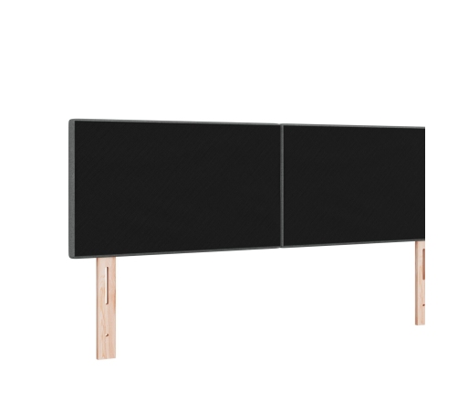 Cabecero LED botones tapizados gris oscuro 80 cm tela