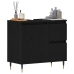 Cabinet de lavabo  Negro Roble 65x33x60 cm Madera elaborada