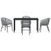 Conjunto de comedor de jardín de 5 piezas  Gris Poliratán