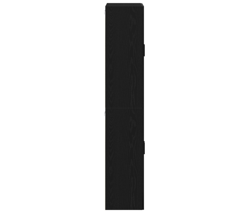 Armarios  2 pcs Negro Roble 69,5x34x180 cm Madera ingenierizada