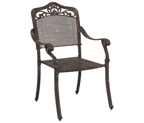 Conjunto de Comedor de Jardín de 7 Piezas de  en Aluminio Fundido Bronce