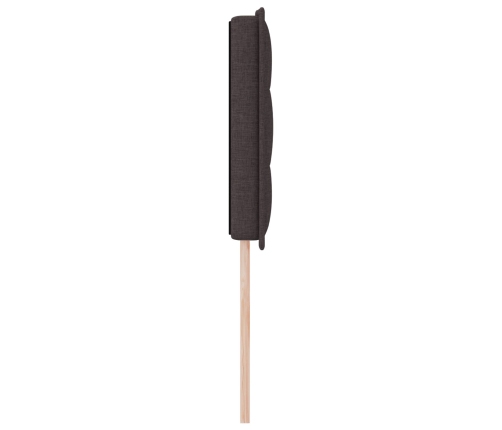 Cabecero  Diseño de Líneas Marrón Oscuro 140 cm Tejido