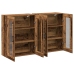 Cabinet Montado en la Pared Juego de 2 Madera antigua, negro