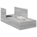 Cama con almacenamiento  Marco Gris Sonoma 80x200 cm