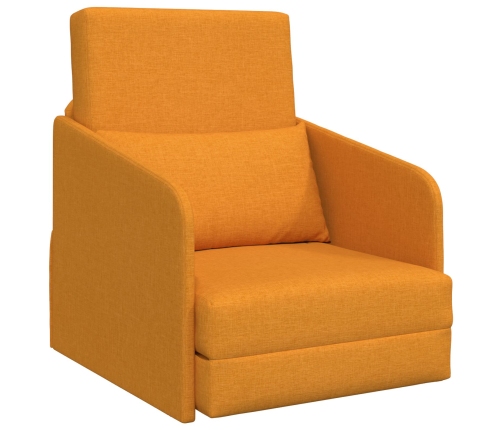 Sofá cama de suelo  2 en 1 Amarillo Oscuro 65x80x83 cm Tela