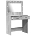 Tocador  con Luces LED Gris Sonoma 78,5x41x135 cm