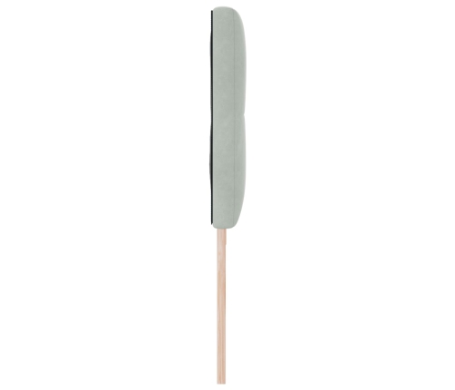 Cabecera VidaXL Acolchada Gris Claro de 200 cm en Terciopelo