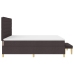 Cama Box Spring  con Colchón y Banco Marrón Oscuro 200x200 cm Tela