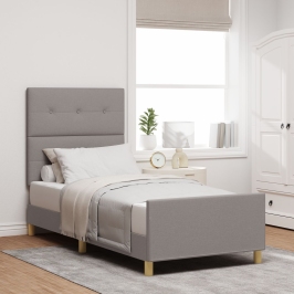 Marco de Cama  Taupe 80x200 cm Tela