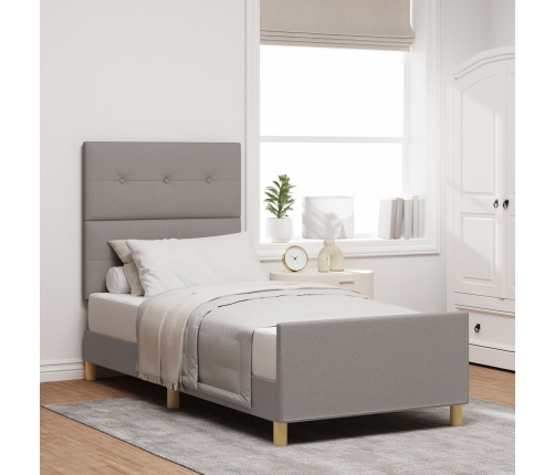 Marco de Cama  Taupe 80x200 cm Tela