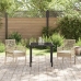 sillas de jardín  2 pcs con cojines beige de ratán