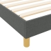 Estructura de Cama  Gris Oscuro 140x190 cm Tela