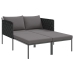 Tumbona  con cojines para 2 personas Anthracite 115x153x69,5 cm Acero