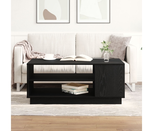 Mesa de café de roble negro  102x55x43 cm hecha de madera aglomerada