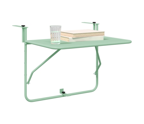 Mesa Colgante al Aire Libre  - Verde Menta, 60 x 39 x 50 cm, Acero