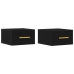 Mesitas de Noche 2 pcs Montadas en la Pared de Roble Negro 35x35x20 cm