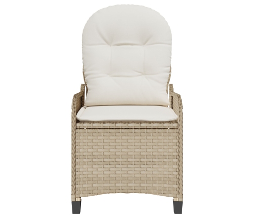Sillón Recliner con Cojín Beige de Poliratán