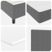 Cama con Base Tapizada  con Colchón Gris Claro 90x200 cm Tela de Terciopelo