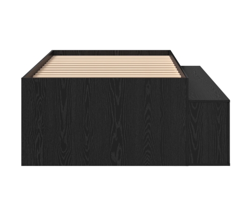 Estructura de Cama de Almacenamiento  Roble Negro 80x200 cm