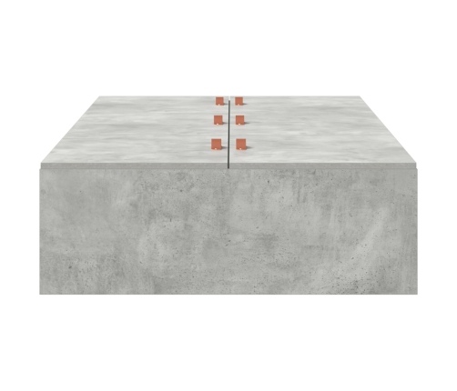 Estructura de cama  Gris concreto Concreto Individual Duradera