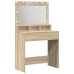 Mesa de Maquillaje  con Luces LED Roble Sonoma 79x41x135 cm