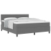 Cama con Somier  con Colchón Gris Super King Tela de Terciopelo