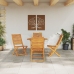 Set de comedor de jardín de 5 piezas  de madera maciza de acacia