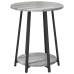 Mesa Lateral  2 pcs Gris Sonoma de Madera y Metal