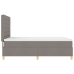 Cama Box Spring con Colchón  Taupe 140x200 cm Tela