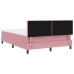 Cama Box Spring  con Colchón Rosa 140x190 cm Terciopelo