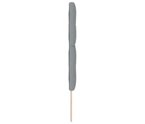 Cabecero  con botones acolchados en gris claro de 160 cm de tela