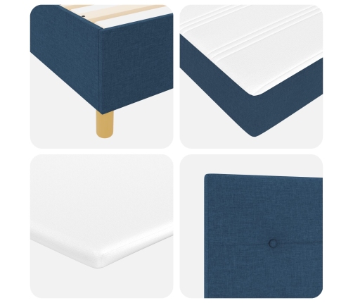 Estructura de Cama  con Colchón Azul Tela 90 x 200 cm Cama Azul