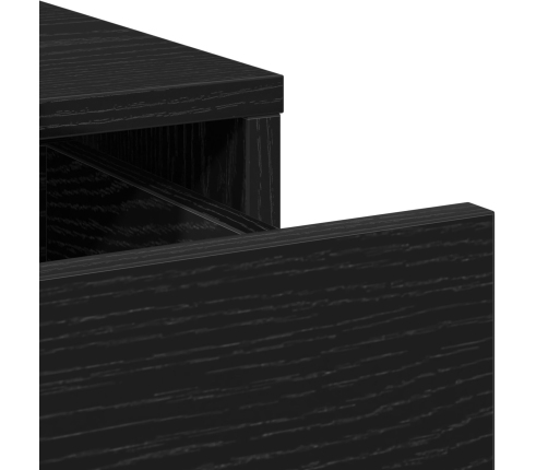 Mesa de tocador  con luces LED, Roble Negro, 100x41x140 cm