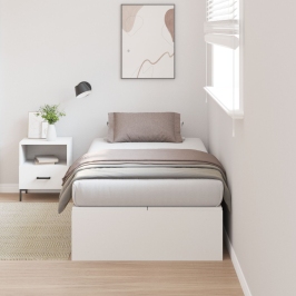 Cama con Almacenamiento  Blanca 80x200 cm