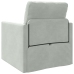 Sofá de suelo convertible  de terciopelo 74x77x81 cm Gris Claro